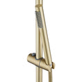 Load image into Gallery viewer, Stainless Steel & Solid Brass Shower Rail with Handheld Shower - Light Brushed Brass Gold
