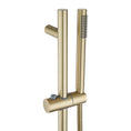 Load image into Gallery viewer, Stainless Steel & Solid Brass Shower Rail with Handheld Shower - Light Brushed Brass Gold
