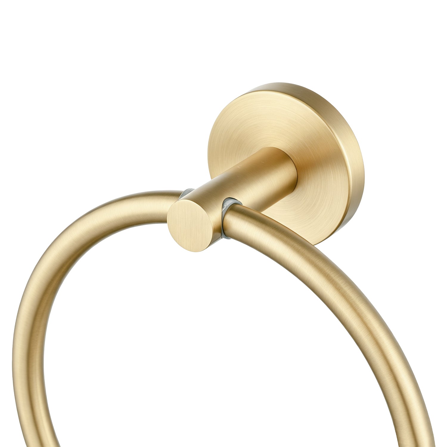 Stainless Steel Hand Towel Ring - Light Brushed Brass | LUCID PIN
