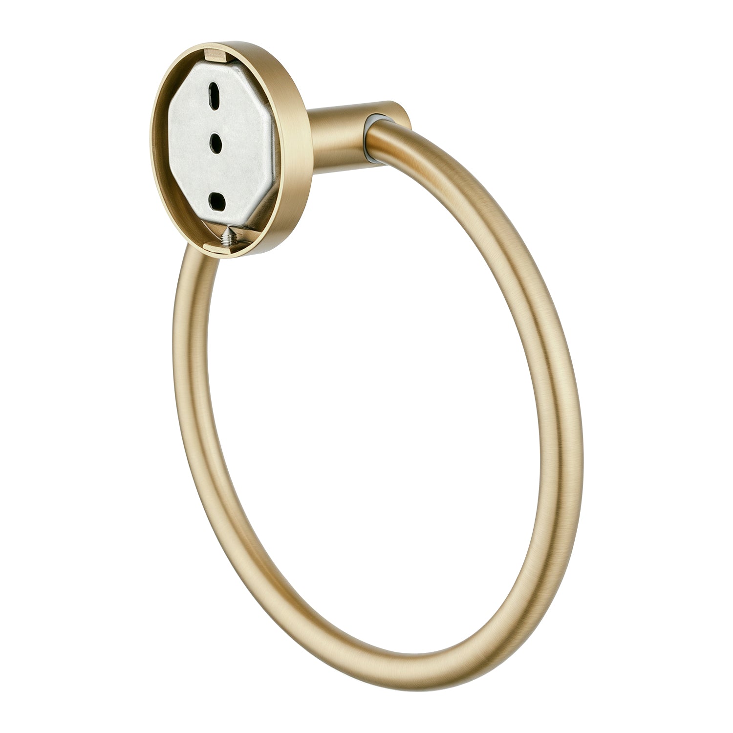 Stainless Steel Hand Towel Ring - Light Brushed Brass | LUCID PIN