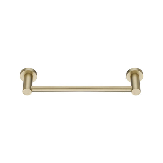 Stainless Steel 300mm Hand Towel Rail - Light Brushed Brass Gold - LUCID PIN