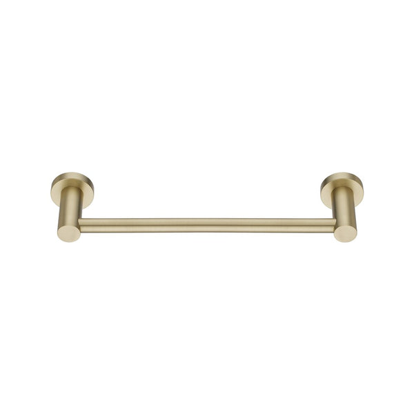 LUCID PIN Stainless Steel 300mm Hand Towel Rail - Light Brushed Brass Gold