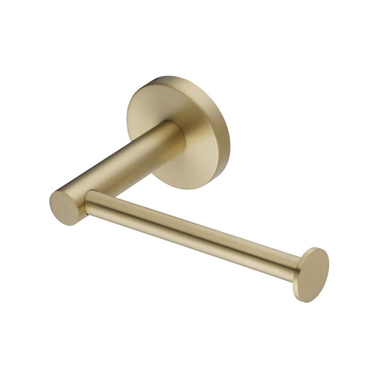 Stainless Steel Toilet Paper Holder- Light Brushed Brass Gold - LUCID PIN