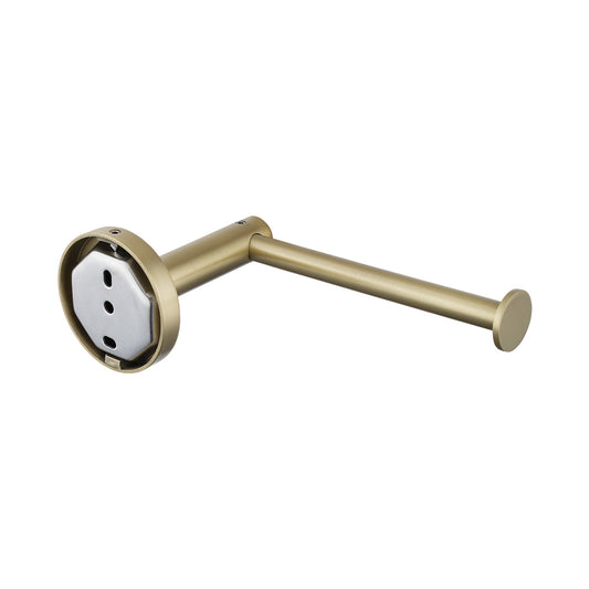 Stainless Steel Toilet Paper Holder- Light Brushed Brass Gold - LUCID PIN