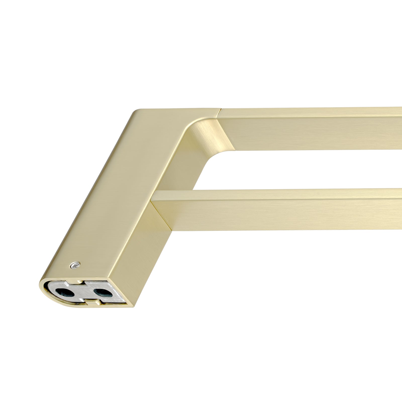 VOG  Zinc-Alloy and Brass 800mm Double Towel Rail - Light Brushed Brass Gold
