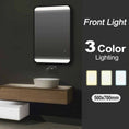 Load image into Gallery viewer, Black Framed Curved Rim LED Mirror - 500mm | 800mm
