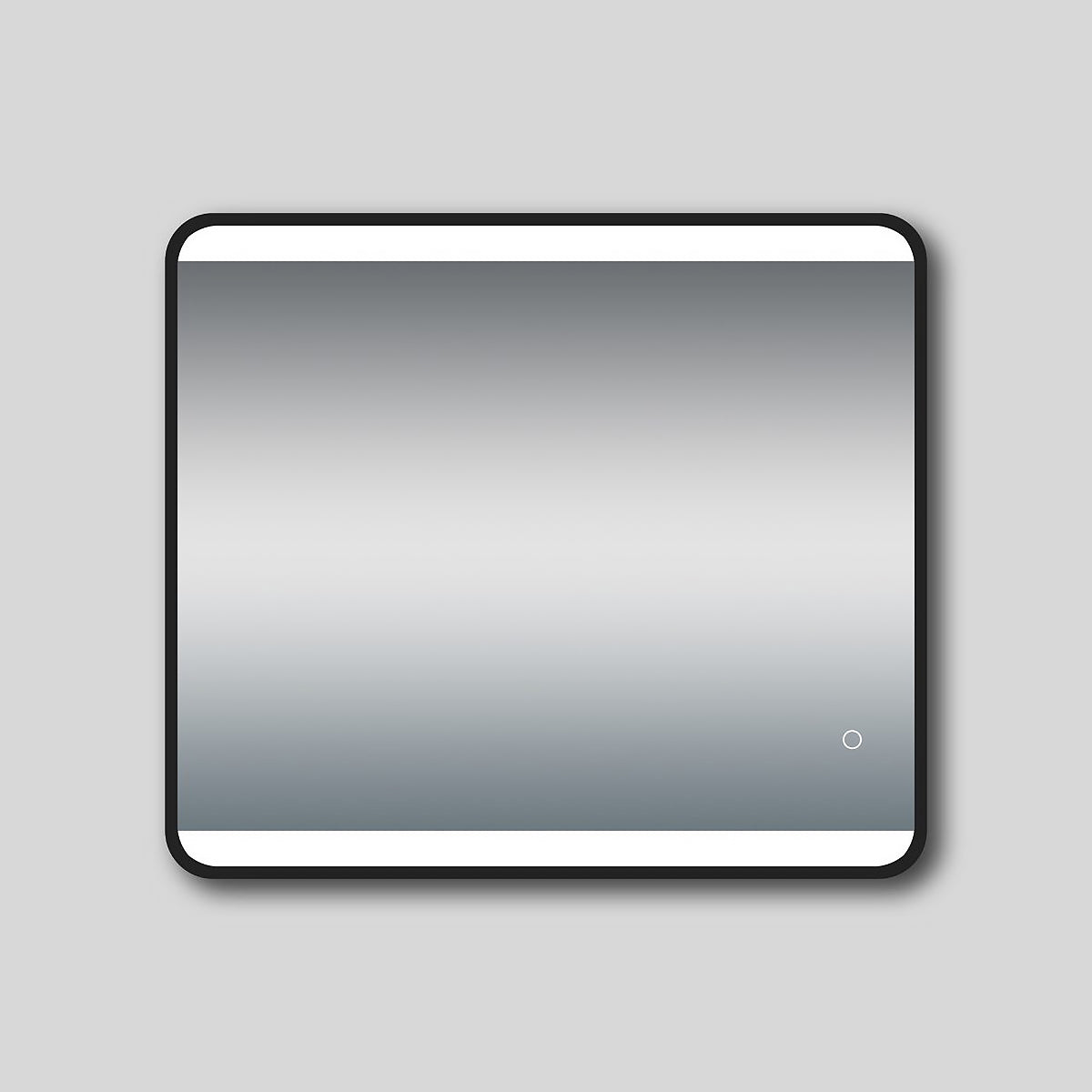 Black Framed Curved Rim LED Mirror - 500mm | 800mm