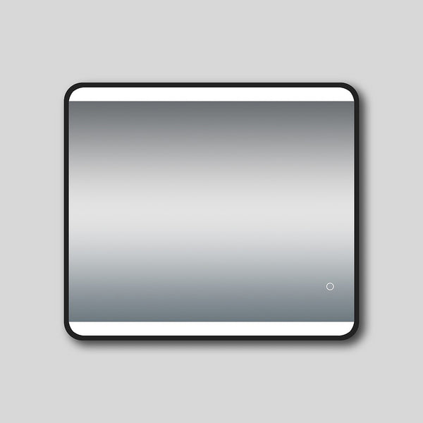 Black Framed Curved Rim LED Mirror - 500mm | 800mm