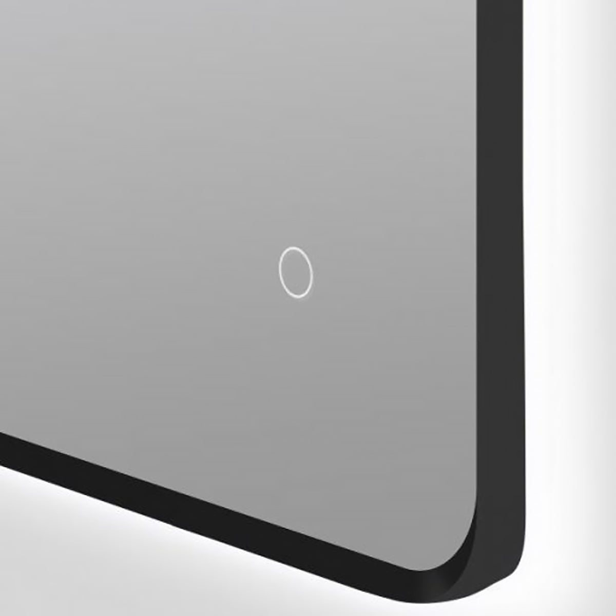 Matte Black Framed Backlit LED Mirror 810 × 610 mm