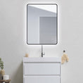 Load image into Gallery viewer, Matte Black Framed Backlit LED Mirror 810 × 610 mm
