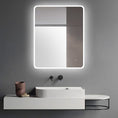 Load image into Gallery viewer, Curved Rim Rectangle LED Mirror - 600mm | 900mm | 1200mm
