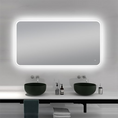 Load image into Gallery viewer, Backlit LED Bathroom Mirror with Frosted Edge - 600mm | 900mm | 1200mm | 1500mm
