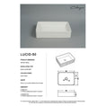 Load image into Gallery viewer, CLAYA Lucid-50 Fluted Rectangle Ceramic Above Counter Basin – Gloss White

