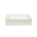 Load image into Gallery viewer, CLAYA Lucid-50 Fluted Rectangle Ceramic Above Counter Basin – Gloss White
