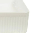 Load image into Gallery viewer, CLAYA Lucid-50 Fluted Rectangle Ceramic Above Counter Basin – Gloss White
