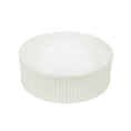Load image into Gallery viewer, CLAYA Lucid-37 Fluted Ceramic Above Counter Basin – Gloss White
