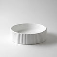 Load image into Gallery viewer, CLAYA Lucid-40 Fluted Ceramic Above Counter Basin – Matte White
