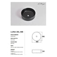 Load image into Gallery viewer, CLAYA Luna-36 Above Counter Round Basin – Matte Black

