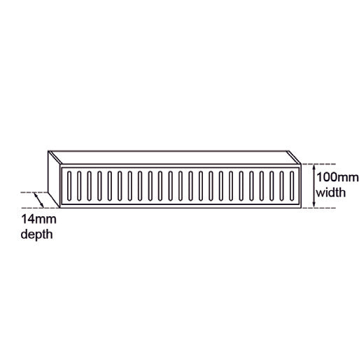 Muses Ezy Flow Floor Grate 100*100*14mm(Maximum 5600mm, 80mm Waste) - Gunmetal Grey (Copy)