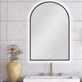 Load image into Gallery viewer, Carysil Arch Black Frame Backlit LED Mirror 600 × 900 mm
