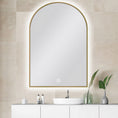 Load image into Gallery viewer, Carysil Arch Gold Frame Backlit LED Mirror 600 × 900 mm
