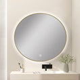 Load image into Gallery viewer, Carysil 750mm Round LED Bathroom Mirror - Gold Framed
