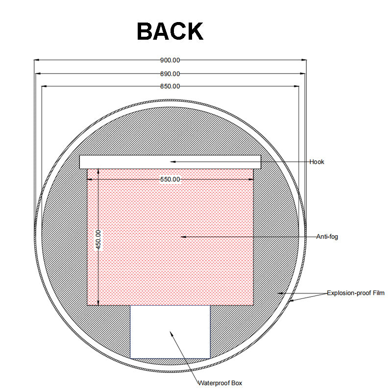 Carysil 900mm Round LED Bathroom Mirror