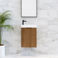 Load image into Gallery viewer, Vienna 450mm Solid Timber Wall Hung Vanity with Polymarble Top - Timber
