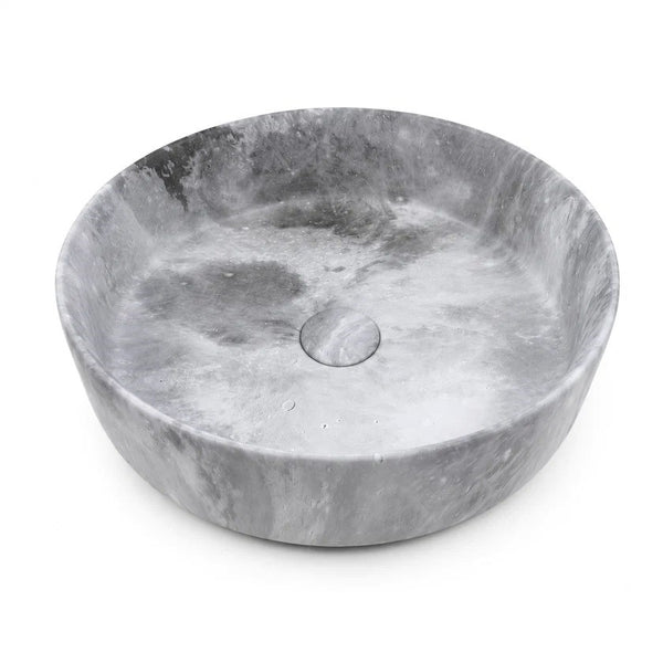 CLAYA MOON-40 Ceramic Round Above Counter Basin – Matte Grey Marble