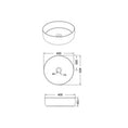 Load image into Gallery viewer, CLAYA MOON-40 Ceramic Round Above Counter Basin – Matte Grey Marble
