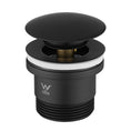 Load image into Gallery viewer, Solid Brass Universal Pop-Up Waste with Overflow - Black
