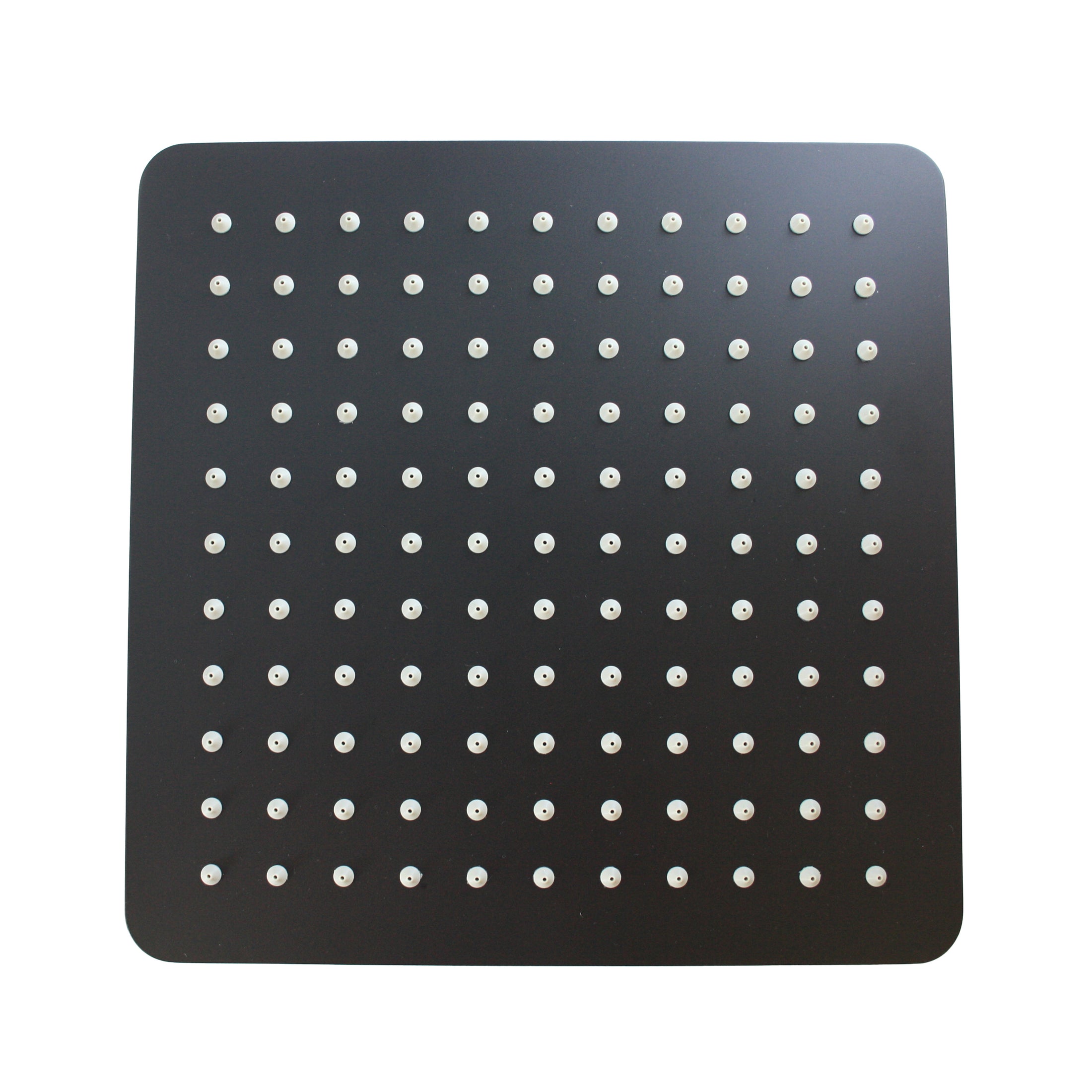 Stainless Steel 250mm Shower Head Square - Black