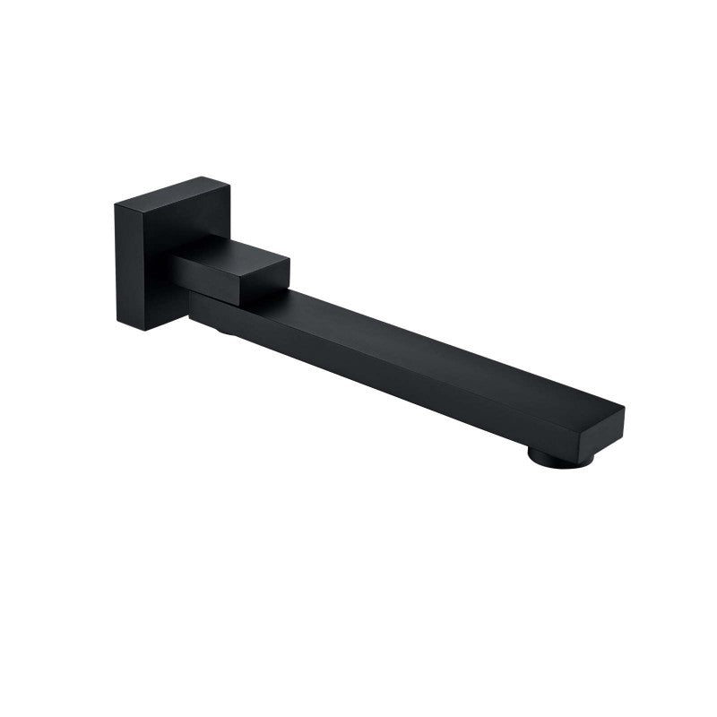 Solid Brass Basin/Bath Swivel Wall Spout - Black