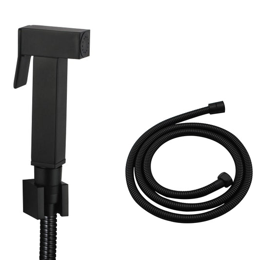 Brass Square Toilet Bidet Spray - Black