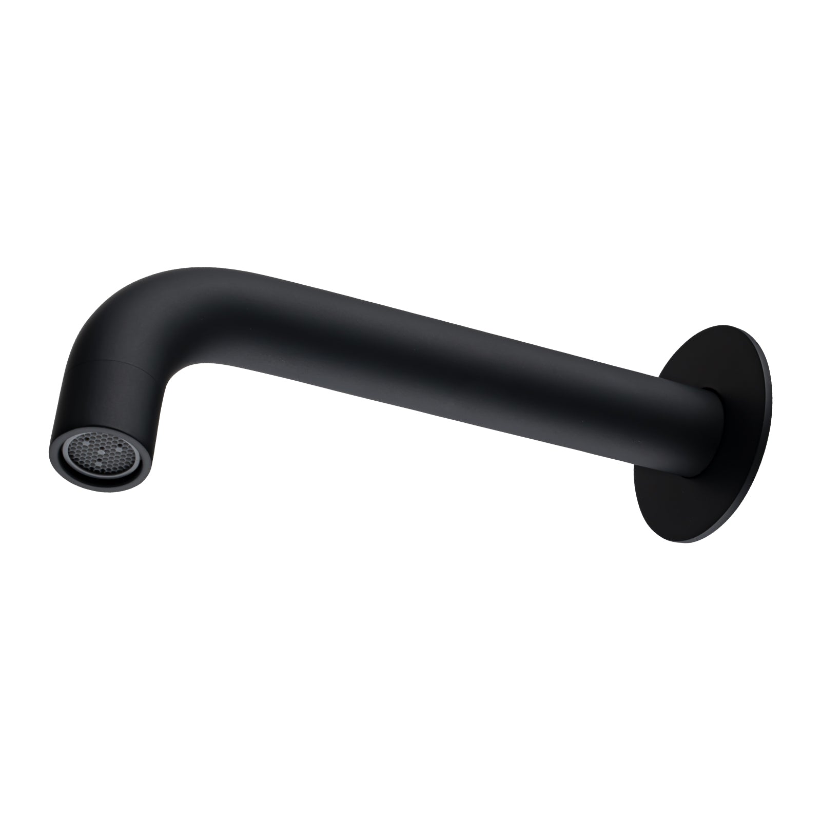 Solid Brass Wall Spout with Flat Back Plate - Black | LUCID PIN