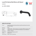 Load image into Gallery viewer, Solid Brass Wall Spout with Flat Back Plate - Brushed Brass | LUCID PIN
