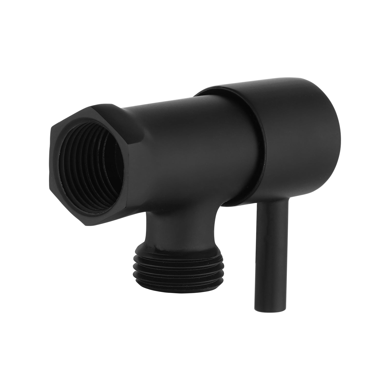 Solid Brass Toilet Stop Tap One Pair – Round 1/4 Turn – Black
