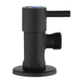 Load image into Gallery viewer, Solid Brass Toilet Stop Tap One Pair – Round 1/4 Turn – Black
