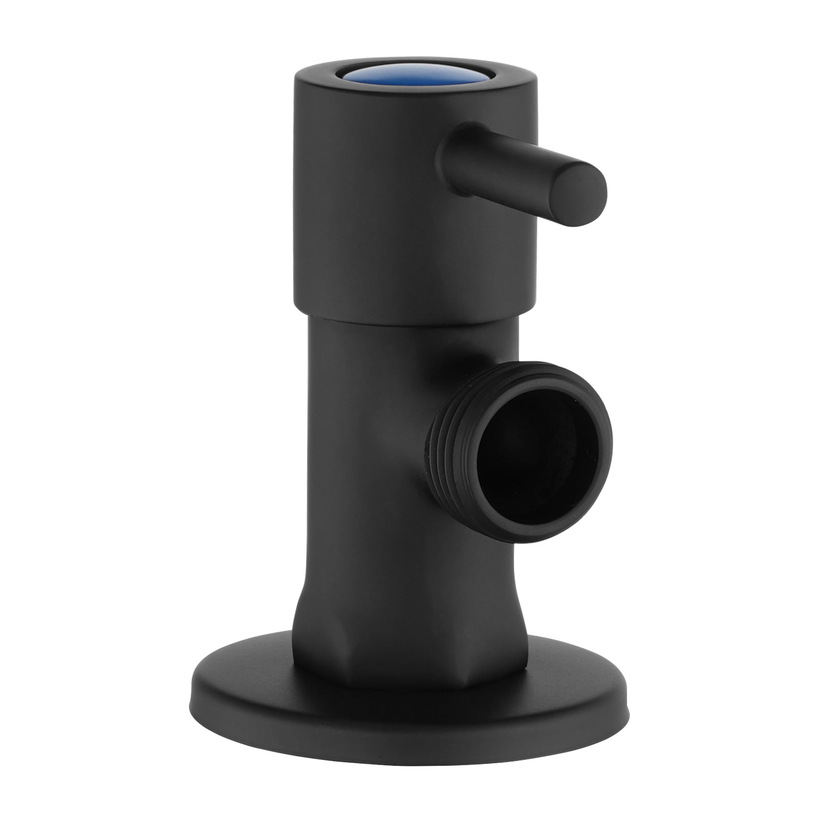 Solid Brass Toilet Stop Tap One Pair – Round 1/4 Turn – Black