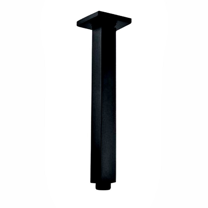 Stainless Steel 200mm Square Ceiling Shower Arm – Black