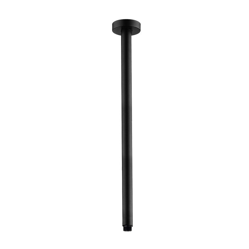 Stainless Steel 600mm Round Ceiling Shower Arm – Black