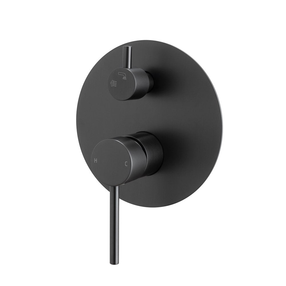 Solid Brass Diverter Mixer - Black - LUCID PIN