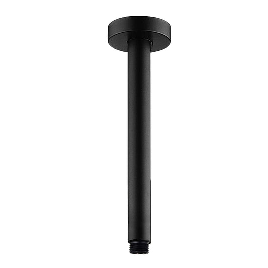 Stainless Steel 300mm Round Ceiling Shower Arm – Black
