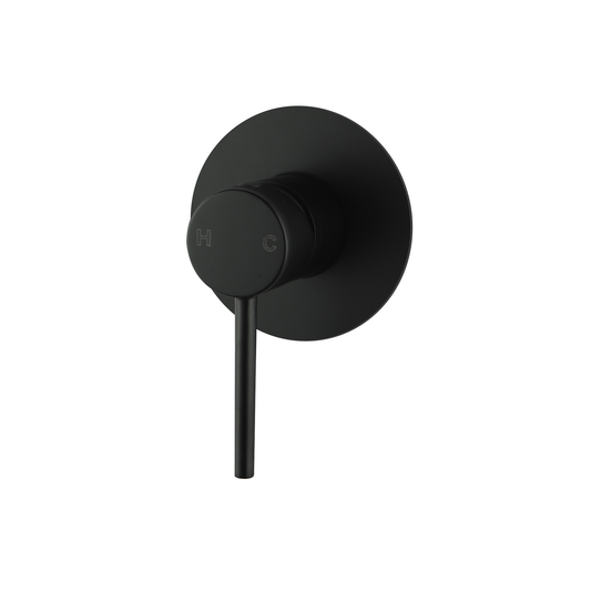 Solid Brass Wall Mixer - Black - LUCID PIN