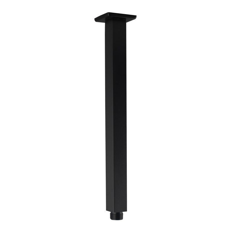 Stainless Steel 300mm Square Ceiling Shower Arm – Black