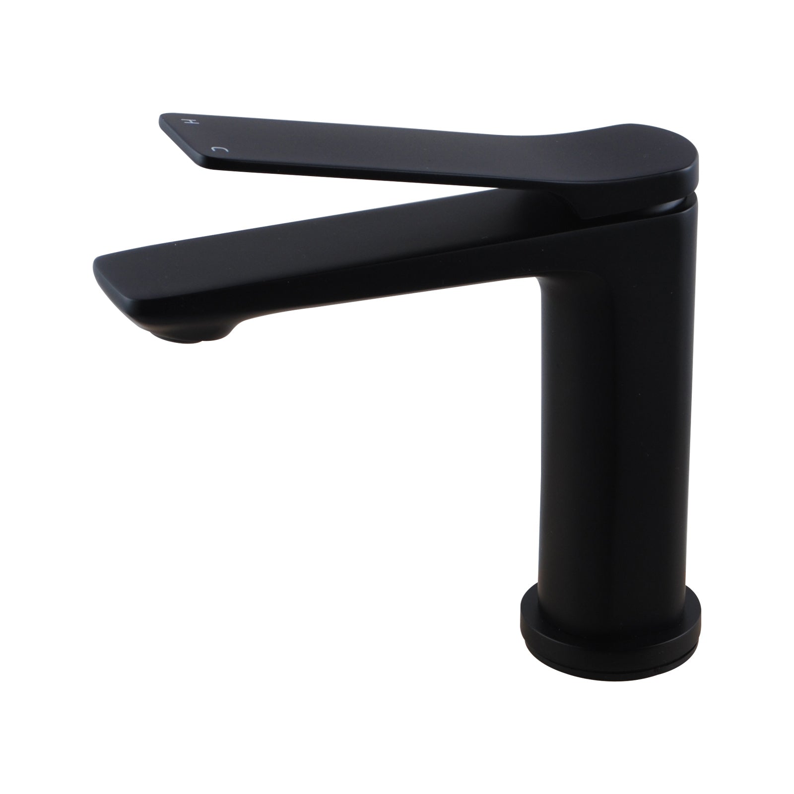 Solid Brass Short Basin Mixer - Black - RUSHY