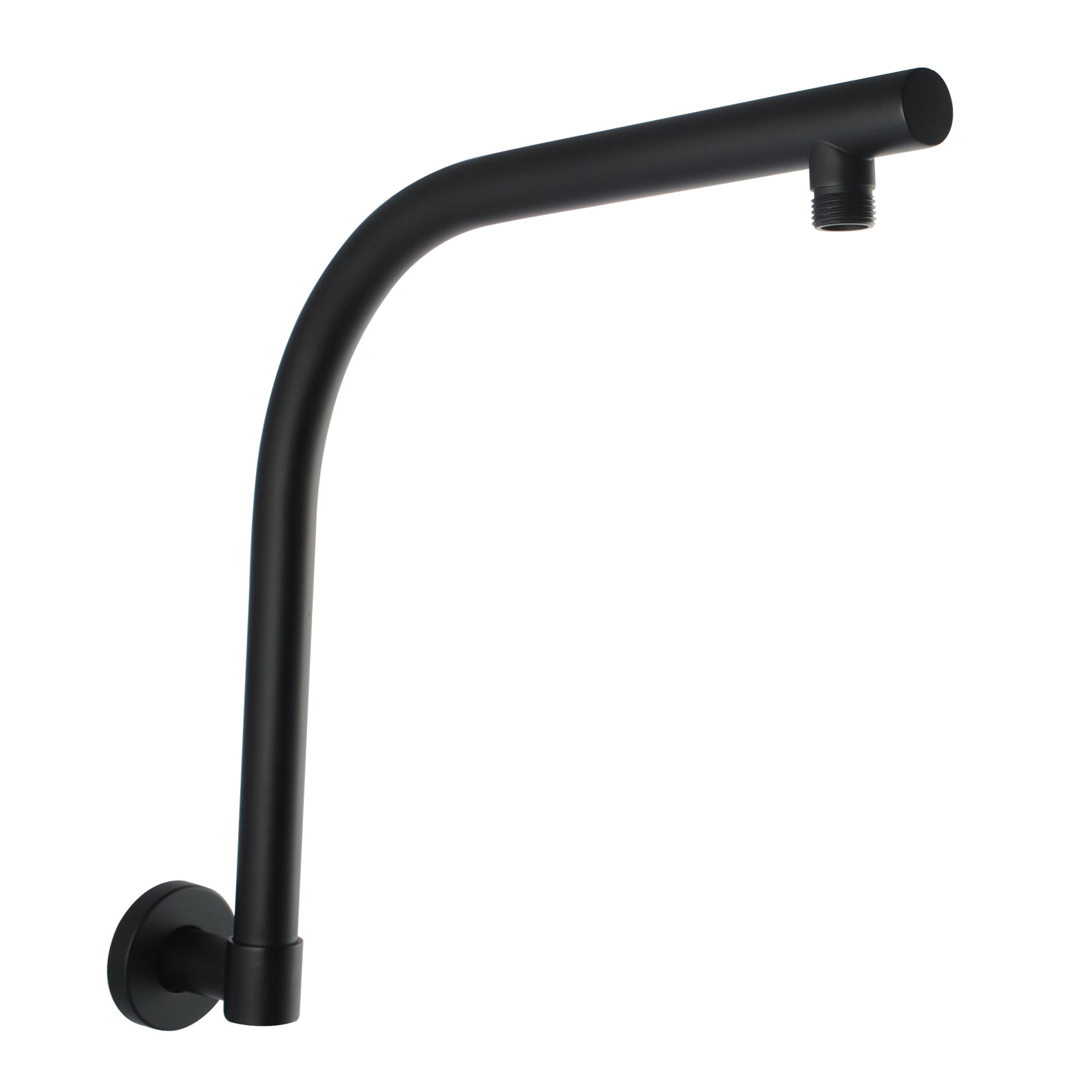 Stainless Steel Swivel Curved Wall Shower Arm – Black