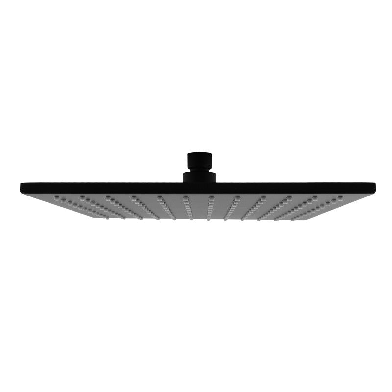 Solid Brass 250mm Shower Head Square - Black