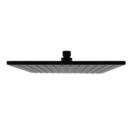 Solid Brass 250mm Shower Head Square - Black