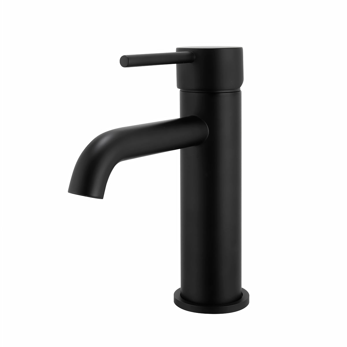 Solid Brass Short Basin Mixer - Black - LUCID PIN